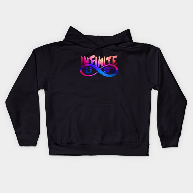 Infinite Lists merch Kids Hoodie by NewMerch